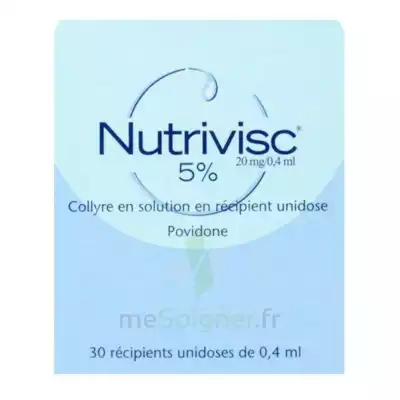 Nutrivisc 5 % (20 Mg/0,4 Ml) Collyre Sol En Récipient Unidose 30unidoses/0,4ml à Villecresnes