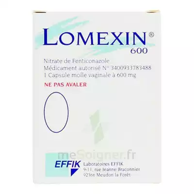 Lomexin 600 Mg Caps Molle Vaginale Plq/1 à Villecresnes