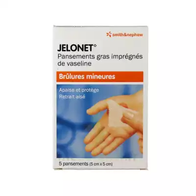Jelonet, 5 Cm X 5 Cm , Bt 5 à Villecresnes