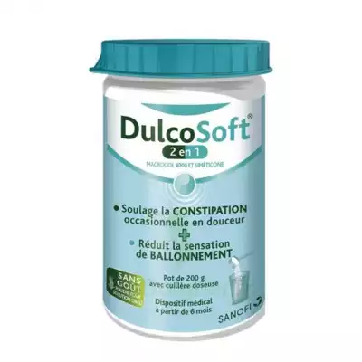 Dulcosoft 2 En 1 Constipation Et Ballonnement Poudre à Diluer Fl/200g à Villecresnes